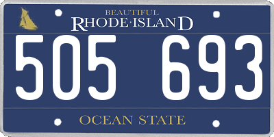RI license plate 505693