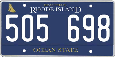 RI license plate 505698