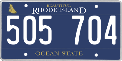 RI license plate 505704