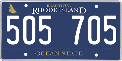 RI license plate 505705