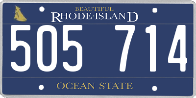 RI license plate 505714