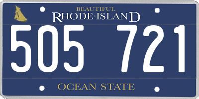 RI license plate 505721