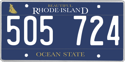 RI license plate 505724