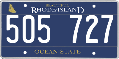 RI license plate 505727