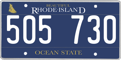 RI license plate 505730