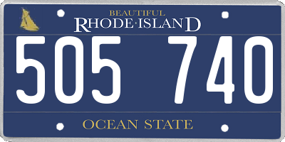 RI license plate 505740