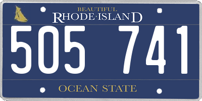 RI license plate 505741