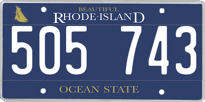 RI license plate 505743