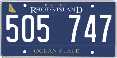 RI license plate 505747