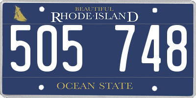 RI license plate 505748