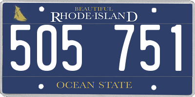 RI license plate 505751