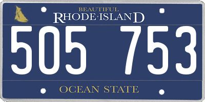 RI license plate 505753