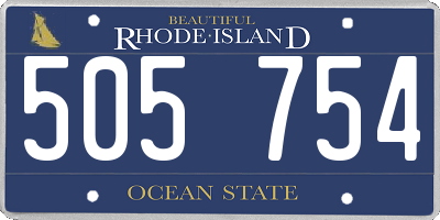 RI license plate 505754