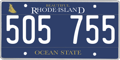 RI license plate 505755