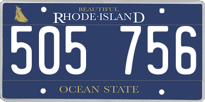RI license plate 505756