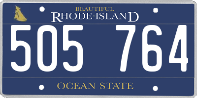 RI license plate 505764