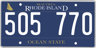 RI license plate 505770