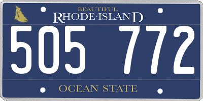 RI license plate 505772