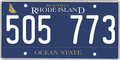 RI license plate 505773