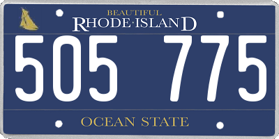 RI license plate 505775