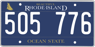 RI license plate 505776