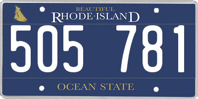 RI license plate 505781