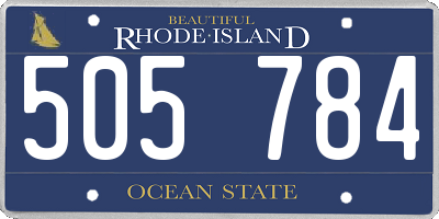 RI license plate 505784