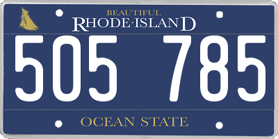 RI license plate 505785