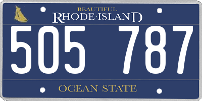 RI license plate 505787