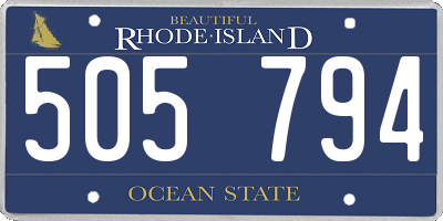 RI license plate 505794