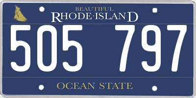 RI license plate 505797