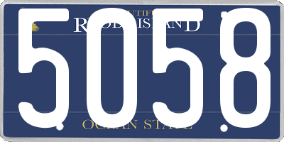 RI license plate 5058
