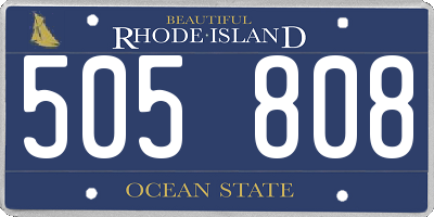 RI license plate 505808