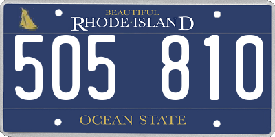 RI license plate 505810