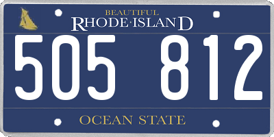 RI license plate 505812