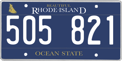 RI license plate 505821