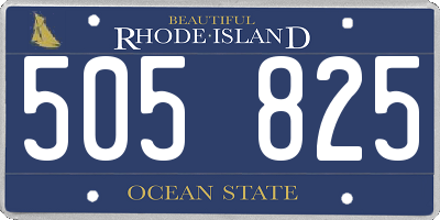RI license plate 505825