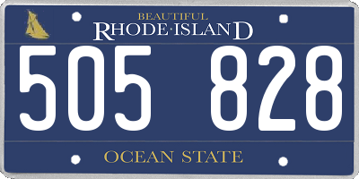 RI license plate 505828