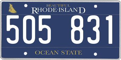RI license plate 505831