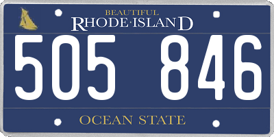 RI license plate 505846