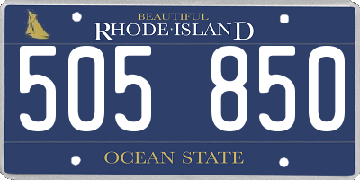 RI license plate 505850