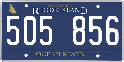 RI license plate 505856
