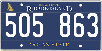 RI license plate 505863