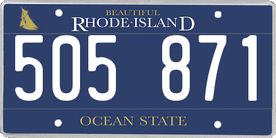 RI license plate 505871