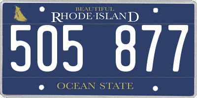 RI license plate 505877