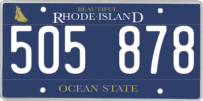 RI license plate 505878
