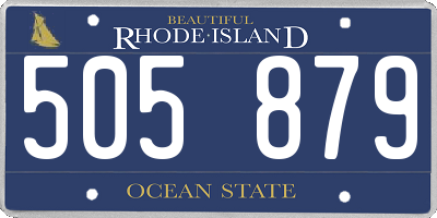 RI license plate 505879