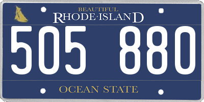 RI license plate 505880