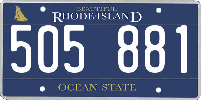 RI license plate 505881