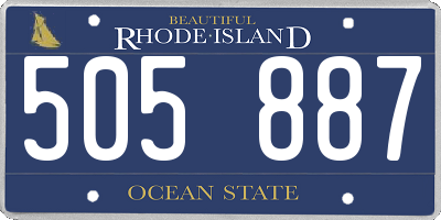RI license plate 505887